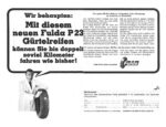 1967 Wir behaupten. Mit diesem neuen Fulda P 23 Gürtelreifen..