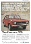 1968 Hillman Hunter Mk II, looks like a £1000 car and performs like a £1000 car (in some cases even better).