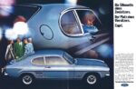 1969 Ford Capri. Die Silhouette eines Zweisitzers. Der Platz eines Viersitzers