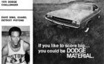 1970 Dodge Challenger With Dave Bind, Guard, Detroit Pistons