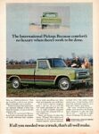 1970 International Pickup. Because comfort's no luxury when there's work to be done
