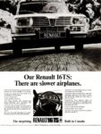 1970 Renault 16 TS. There are slower airplanes