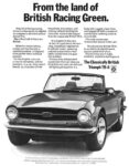 1971 Triumph TR-6. From the land of British Racing Green
