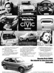 1976 Honda Civic 1200. Der Mann. Die Frau. Das Auto