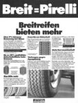 1977 Beit = Pirelli. Breitreifen bieten mehr