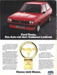 1977 Ford Fiesta. Das Auto mid dem Goldenen Lenkrad