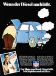 1977 Wenn der Diesel nachläßt. Der Mann vom Bosch Dienst hilft. Mit Köpfchen und mit Herz
