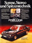1979 Honda Prelude. Sonne, Stereo und Spitzentechnik
