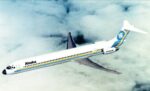 1980 Alaska Airlines MD-80 old livery Postcard
