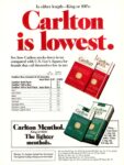 1980 In either length - King or 100's. Carlton is lowest