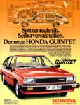 1981 Honda Quintet. Spitzentechnik. Selbstvertändlich