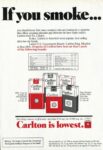 1982 If you smoke ... Carlton is lowest