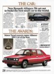 1983 Renault Alliance. The Car. The Awards