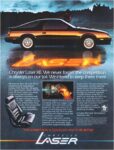1985 Chrysler Laser XE. We never forget the competition is always on our tail. We intend to keep them there