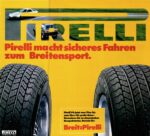 1986 Pirelli macht sicheres Fahren zum Breitensport