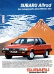 1986 Subaru Allrad. Der meistgekaufte Allrad-PKW der Welt