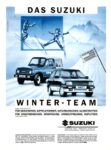 1986 Suzuki SJ413 und SJ 410. Das Suzuki Winter-Team