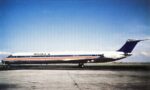 1987 Alaska Airlines Jet America Hybrid Livery MD-80 Postcard