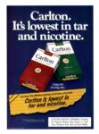 1989 Carlton. It's lowest in tar and nicotine