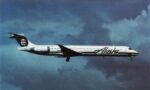1995 Alaska Airlines - McDonnell Douglas MD-83 Postcard