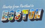 2007 Alaska Airlines Portland to Boston Postcard
