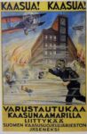 1938 Kaasua! Kaasua! Varustautukaa Kaasunaamarilla. Liittykää Suomen Kaasusuojelujärjestön Jäseneksi
