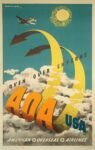 1948 Oven Over Skyerne. AOA USA. American Overseas Airlines