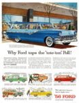 1956 Ford Station Wagons. Why Ford tops the 'tote-'em' Poll!