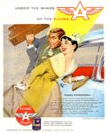 1956 Under The Wings Of The Flying A, happy honeymoon. Tidewater Oil Company