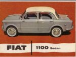 1958 FIAT 1100 Sedan brochure for USA