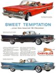 1959 Chrysler Windsor Convertible. 300-E and New Yorker. Sweet Temptation ... your lion-hearted '59 Chrysler!
