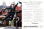 1960 Fantastic! Paris in 6 1/2 Air France jet hours from New York! Air France Jet