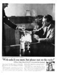 1961 'With soda if you must, but please - not on the rocks!' Gilbey's
