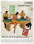 1963 Laughing yourself thirsty. 7up. That's your cue for the real thirst-quencher!