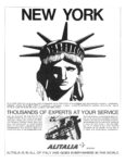 1964 New York. Thousands Of Experts At Your Service. Alitalia