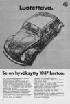 1970 Volkswagen Beetle. Luotettava. Se on hyväksytty 1037 kertaa