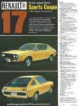 1972 Renault 17 Front-wheel drive Sports Coupe