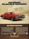 1976 Pontiac Grand Prix. Your Personal Declaration Of Independence