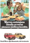 1981 Wartburg 353W. Warren omistajana Sinulla on varaa pieneen ylellisyyteenkin. Hanki Warre. Ajat tilavammin, elät leveämmin