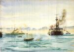 1907 British Royal Navy warsip HMS Dreadnought by Charles Edward Dixon