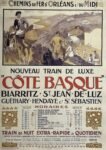 1910 Chemins de fer d'Orléans et du Midi. Nouveau Train De Luxe. 'Côte Basque'