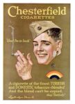 1919 Chesterfield Cigarettes. 'Gee! I'm in luck'