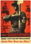 1936 Früher = Arbeitslofigkeit - Hoffnungslofigkeit ... Heite = Arbeit - Freude - Zucgt - Volkskameradschaft. Darum Siene Stimme dem Führer!