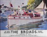 1937 The Broads. 200 Miles Safe Inland Waterways. LNER & LMS