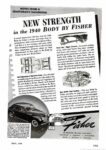 1940 Buick. New Strength in the 1940 Body By Fisher