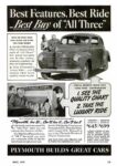1940 Plymouth. Best Features, Best Ride - Best Buy of 'All Three'