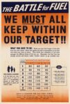 1942-45 The Battle for Fuel. We Must All Keep Within Our Target!!