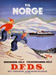 1950 Til Norge. København-Oslo. Frederikshavn - Oslo. D.F.D.S. Det Forenede Dampskibs-Selskab