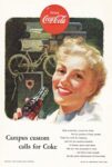 1953 Drink Coca-Cola. Campus custom calls for Coke