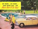 1954 Ford Customline. Hertz Rent A Car Way!